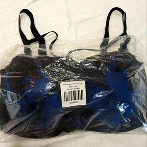 Torrid Blue & Black Lace Push-Up Strapless Multi-Way Convertible Underwire Bra